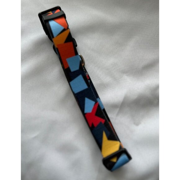 Dog Collar: Geometric Patterned, Adjustable Dog Collar With Quick-Release Buckle - Picture 5 of 5